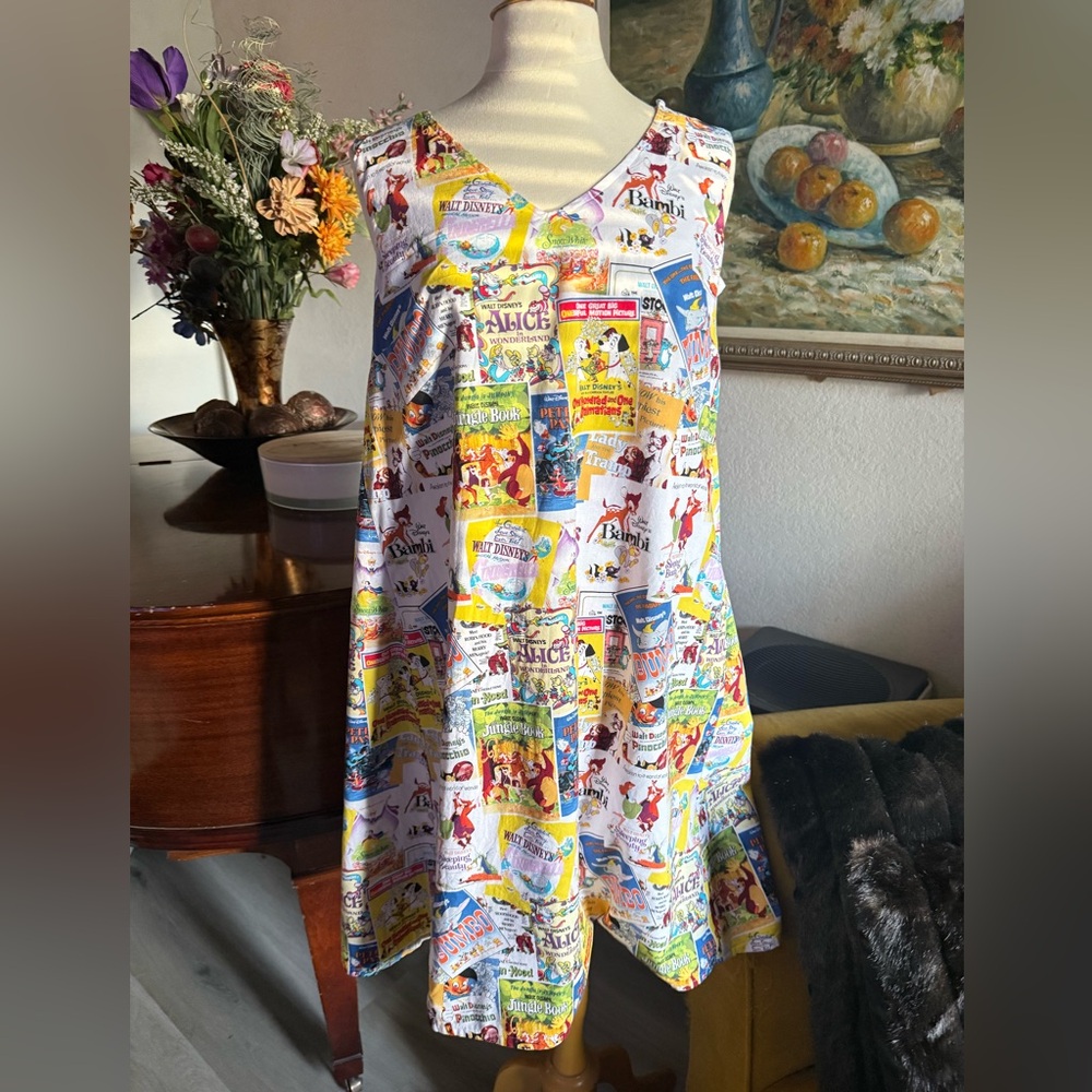Vintage Disney Character Print Dress M-L